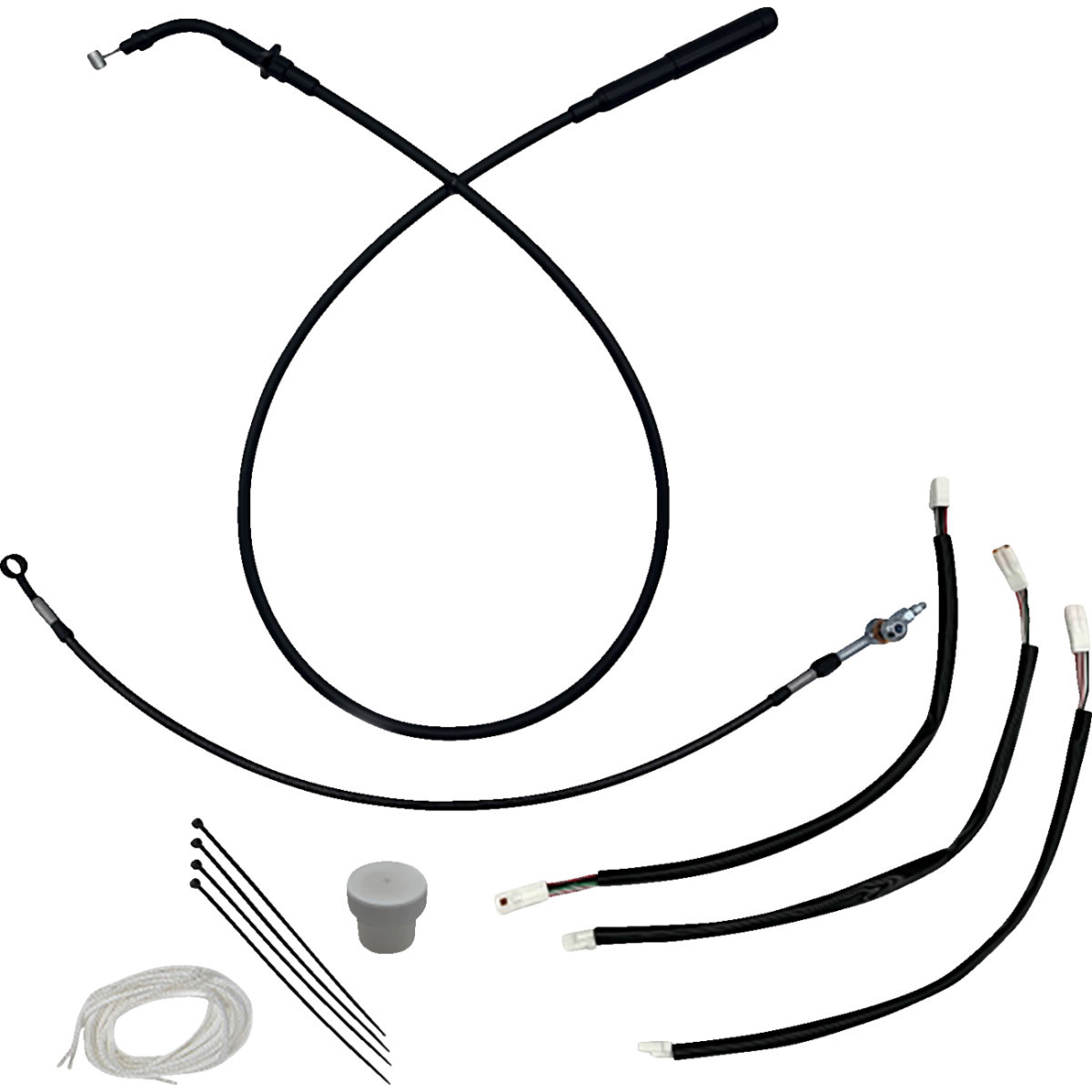 FAT Baggers INC. #149011-B - EZ Install Kit - 10"/11"/12" Handlebars - Upper Clutch - Black