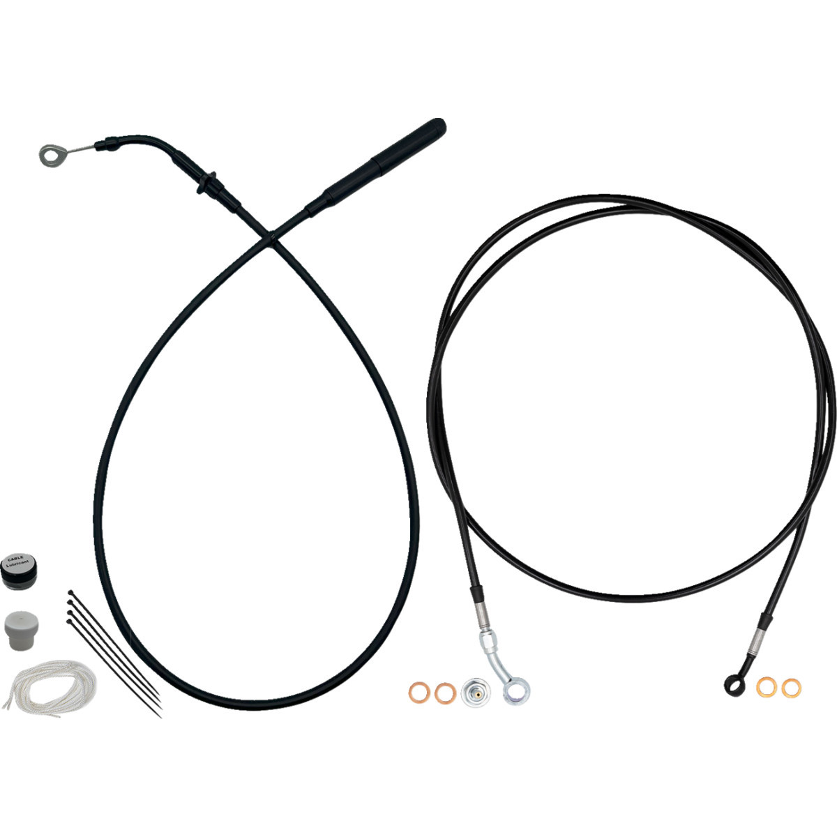 FAT Baggers INC. #219914-B - EZ Install Kit - 14" Handlebars - Upper Clutch - Full Length - Black