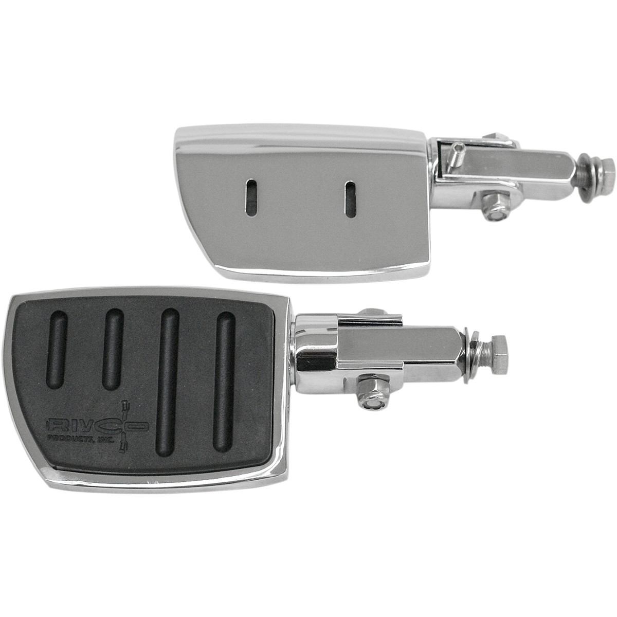 Rivco Products #PEGSW - Flatfoot Wide Pegs - Chrome