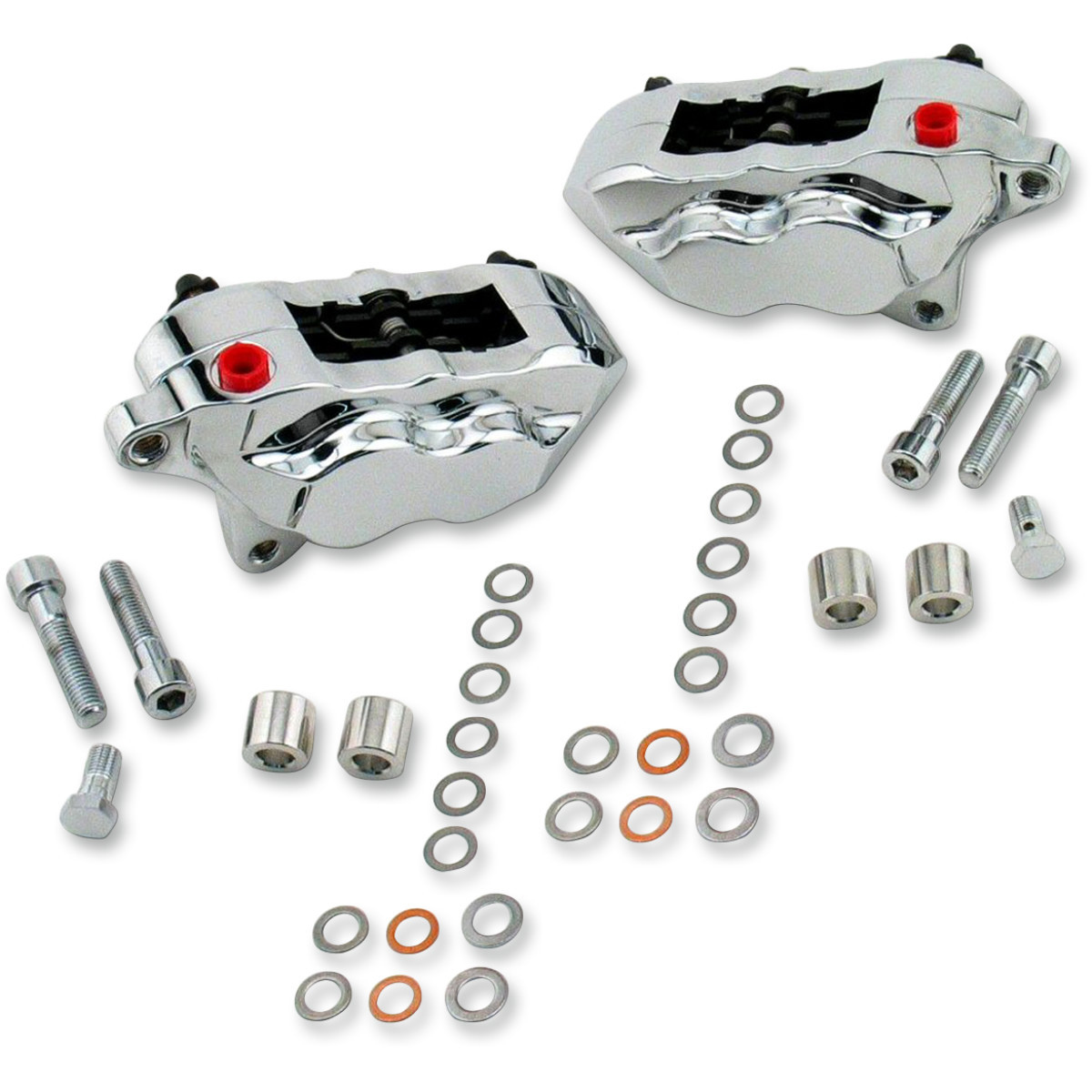 Hawg Halters #FKDDCC551 - 4-Piston Caliper - Dual Disc - Front - Chrome