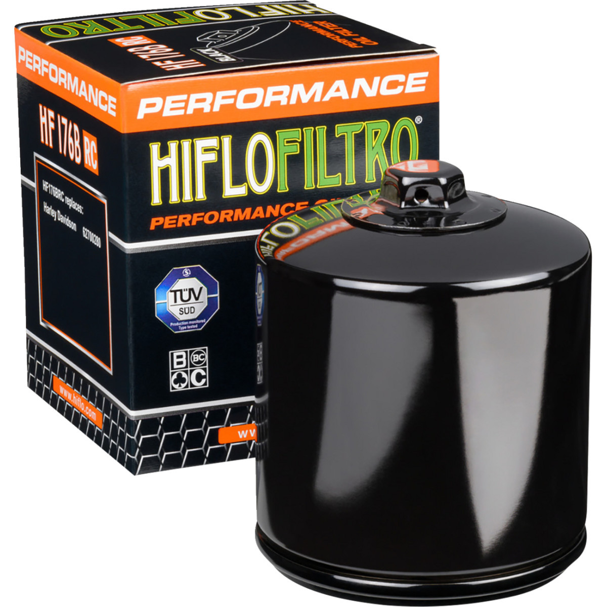 Hiflofiltro #HF176BRC - Performance Oil Filter - Black