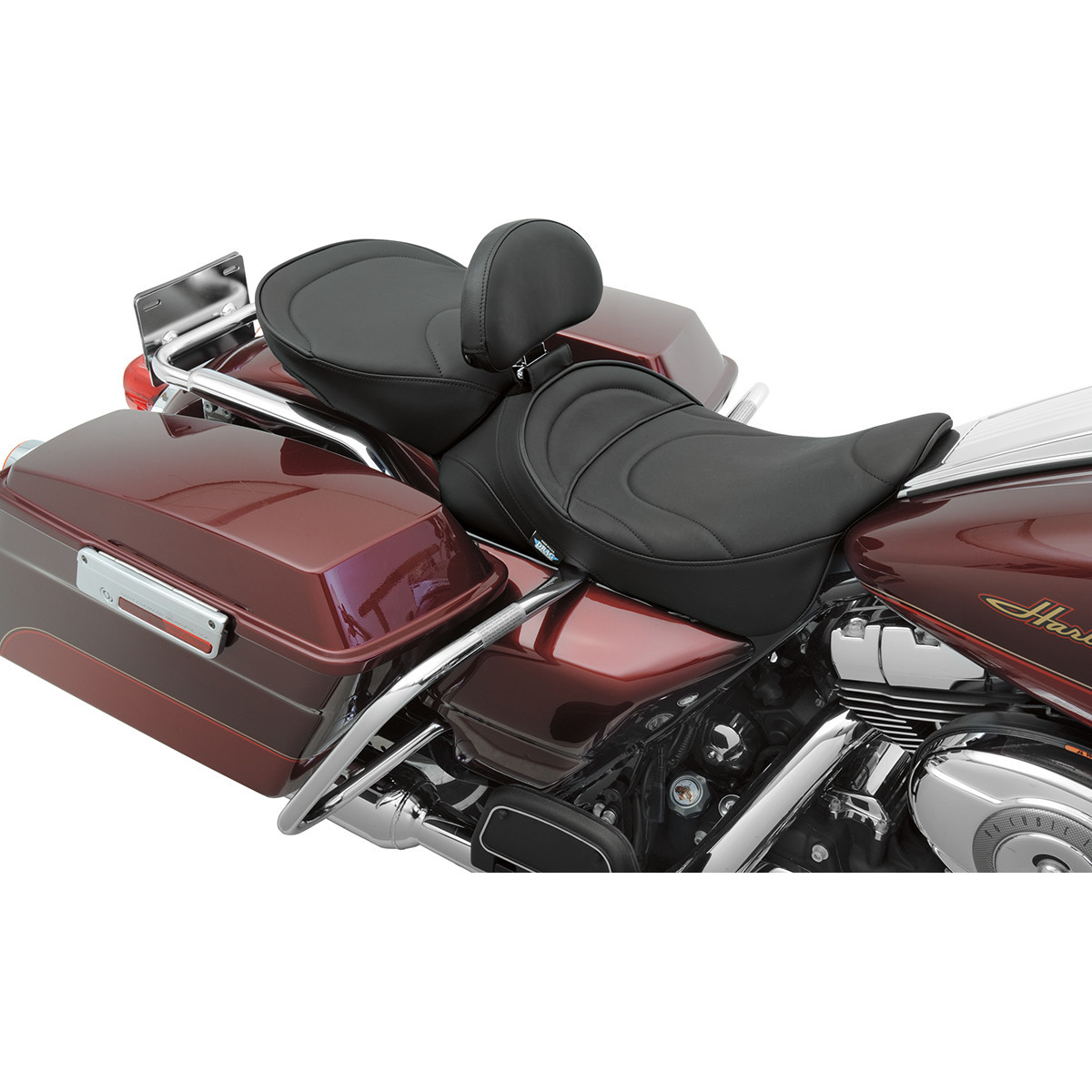 Drag Specialties Seats - Pillion Seat - Mild Stitched - Wide - FL '99-'22