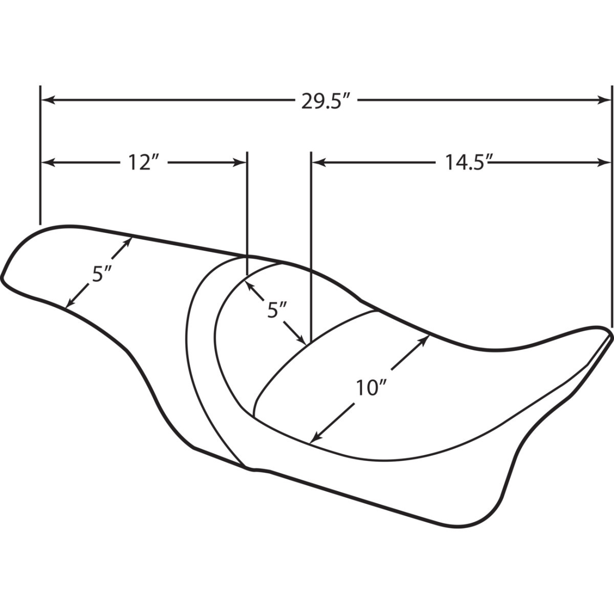 Drag Specialties Seats - Predator Seat - Smooth - FLHR '94-'96