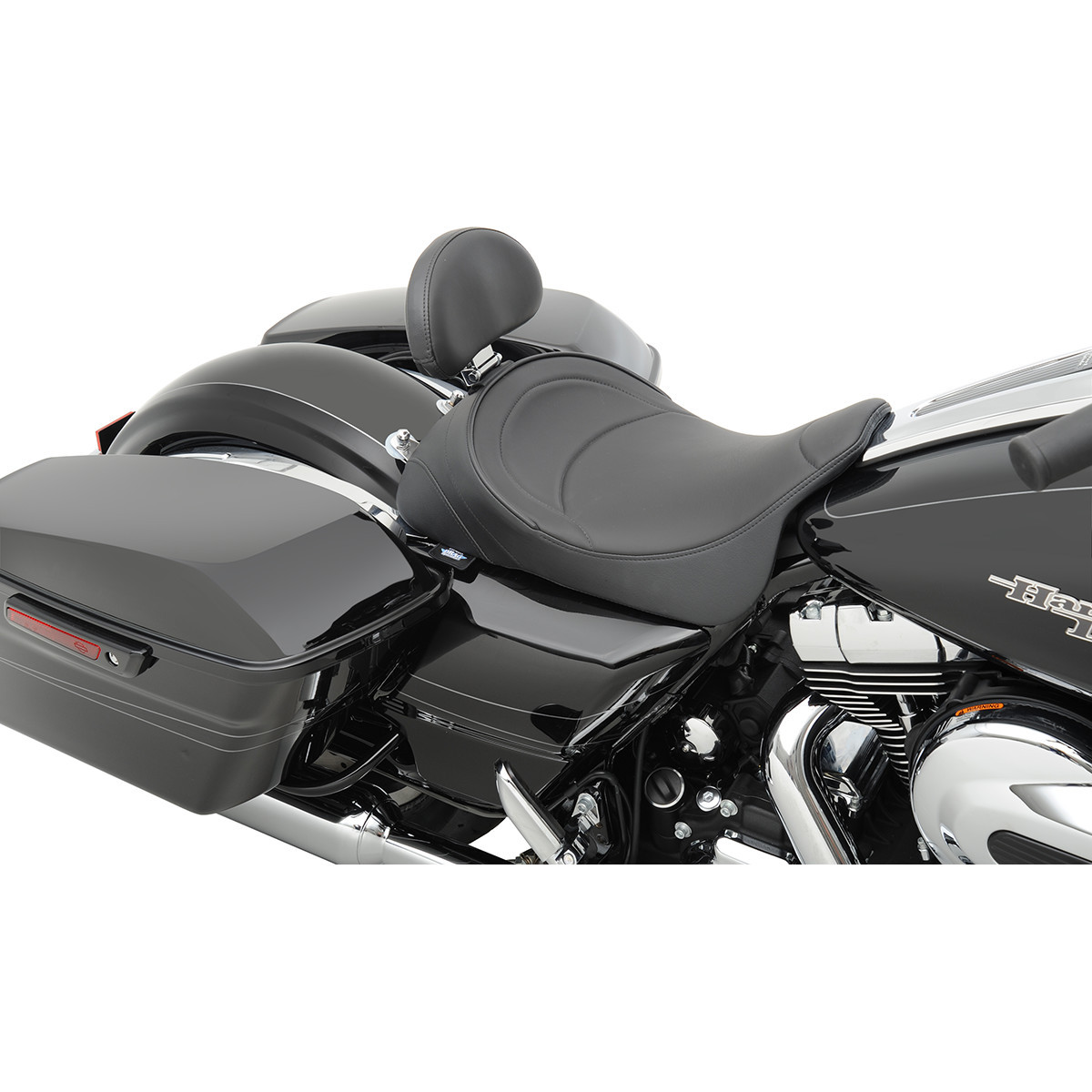 Drag Specialties Seats - Solo Seat - Mild Stitched - Driver Backrest - FL '08-'23