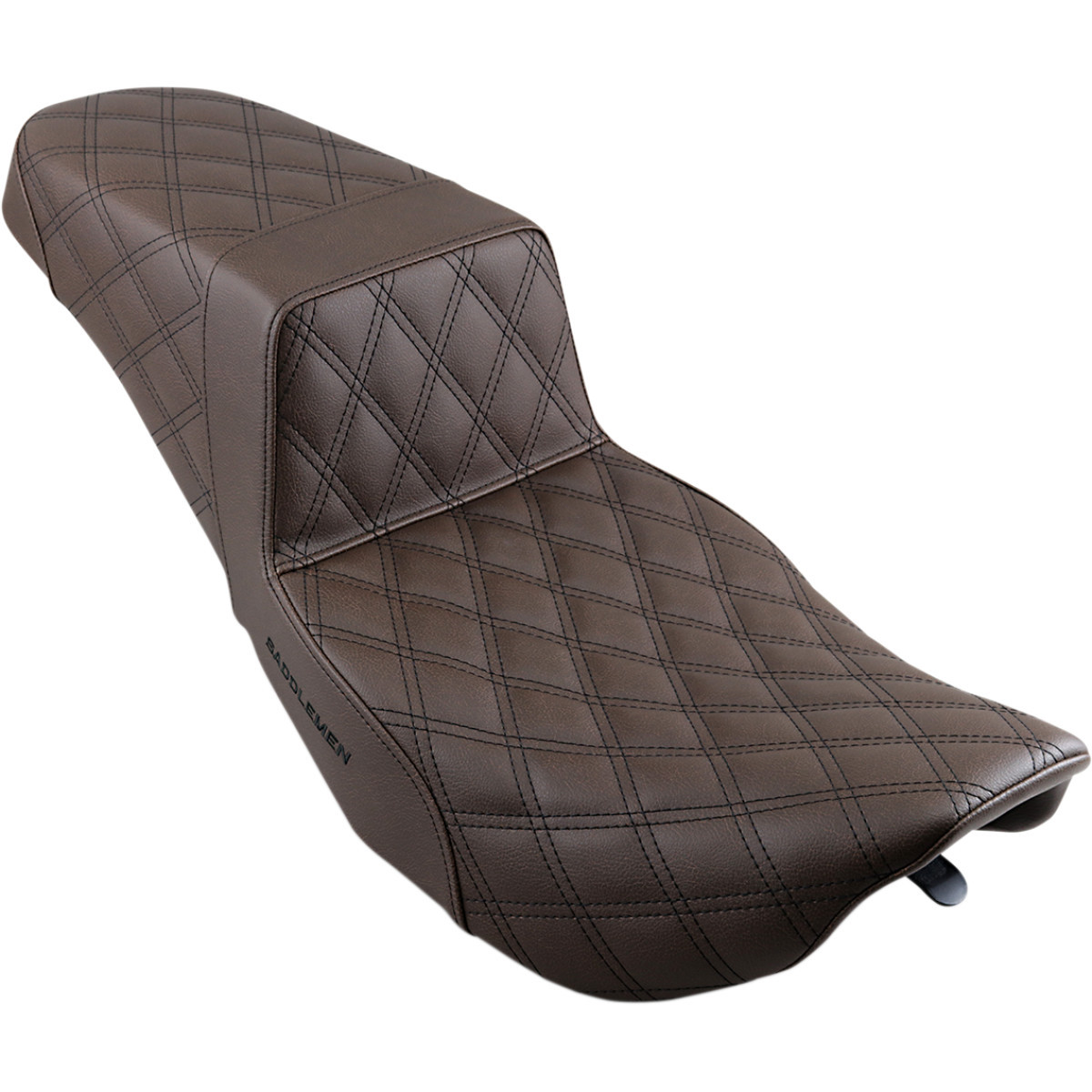 Saddlemen #897-06-175BR - Step-Up Seat - Full Lattice Stitch - Brown