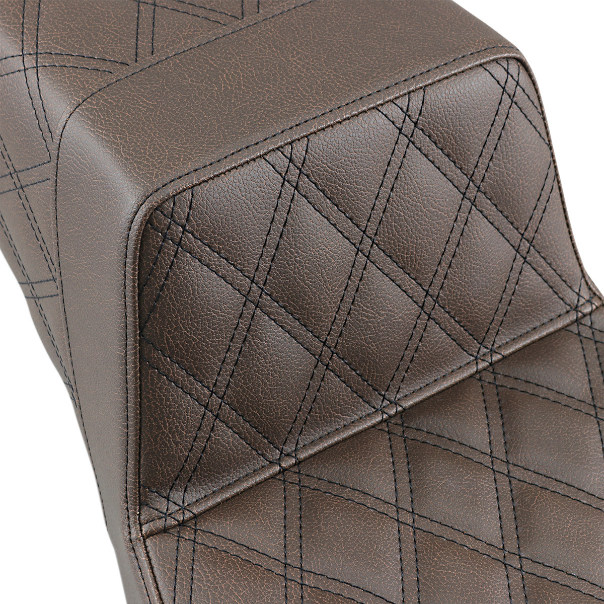 Saddlemen #897-06-175BR - Step-Up Seat - Full Lattice Stitch - Brown