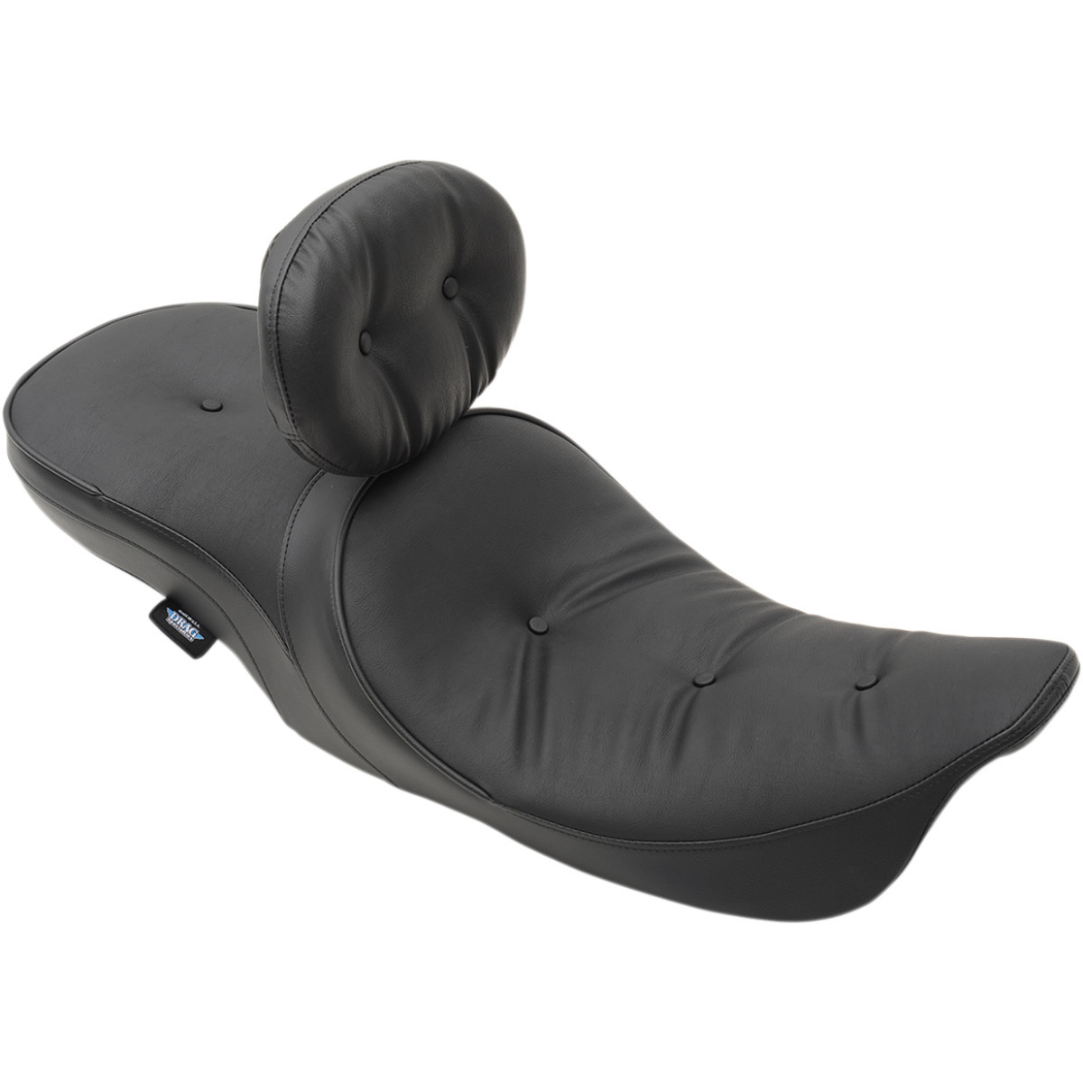 Drag Specialties Seats - Low Touring Seat - Vinyl - Pillow - with Backrest Receiver - FL '99-'07