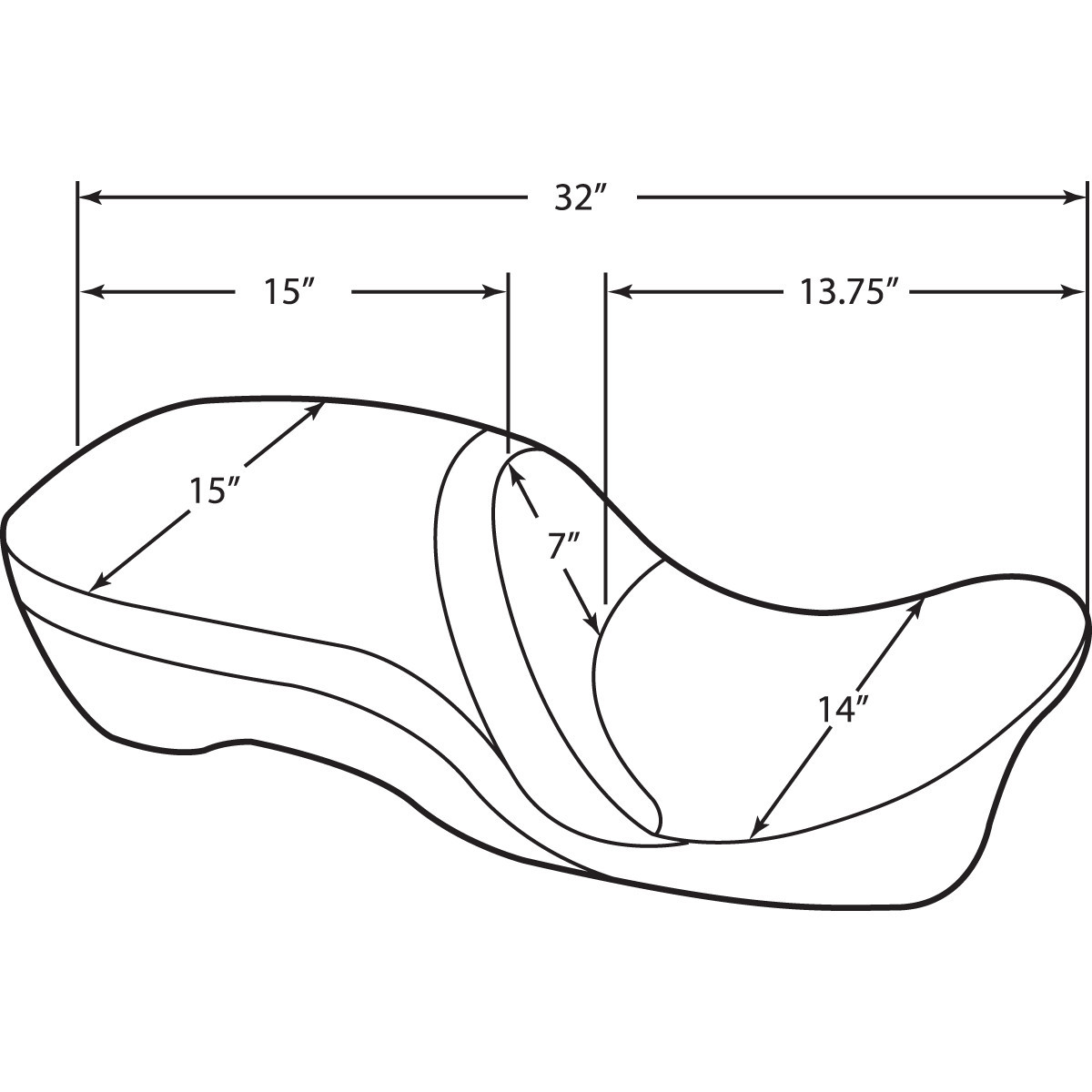 Drag Specialties Seats - Touring Seat - Double Diamond - FL '97-'07