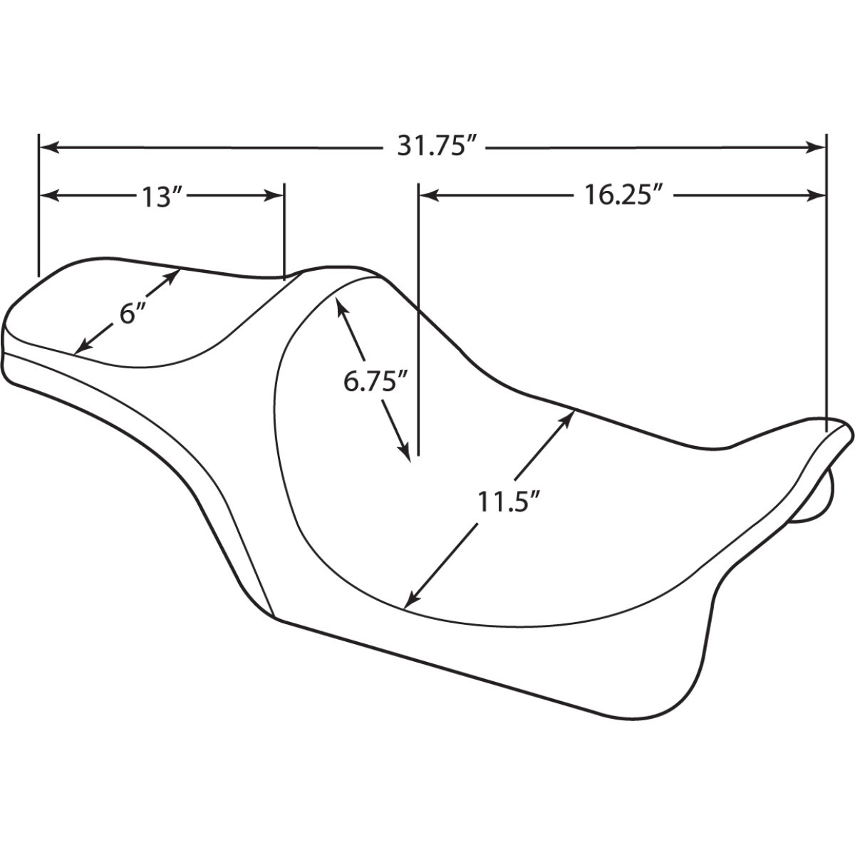 Drag Specialties Seats - Predator III Seat - Smooth - FLHR/FLHX '99-'07