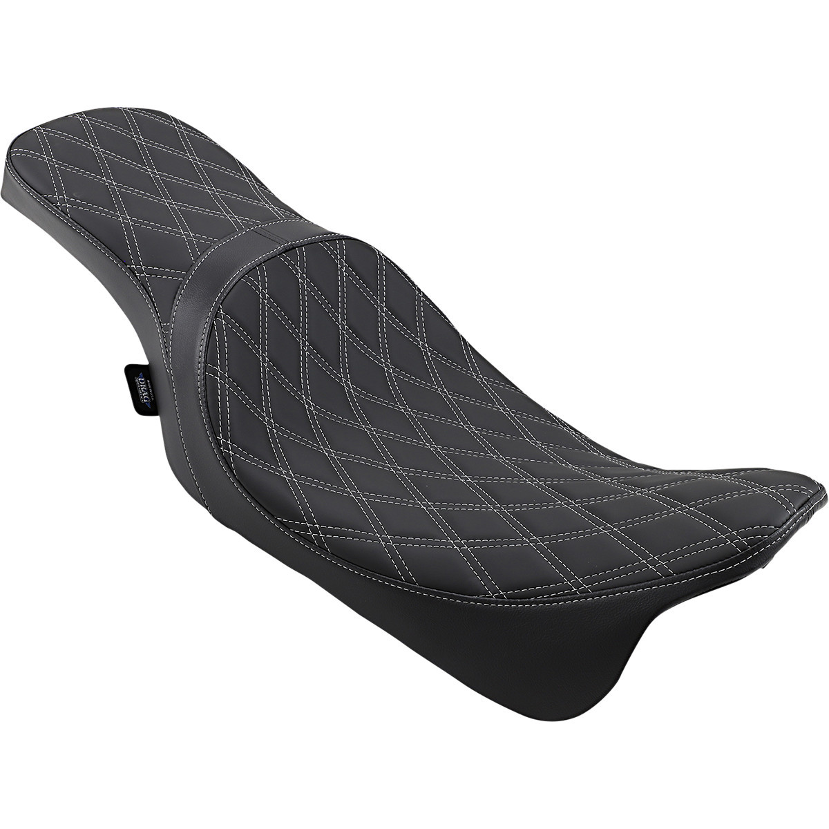 Drag Specialties Seats - Predator 2-Up Seat - Double Diamond - Silver Stitching - FL '08-'23