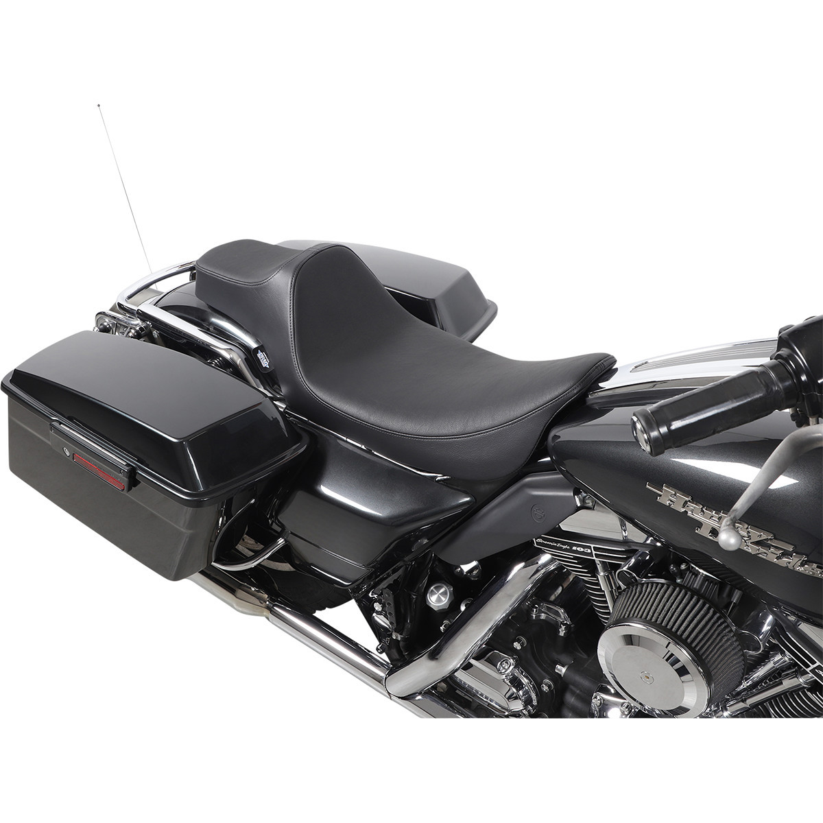 Drag Specialties Seats - Extended Reach Predator III Seat - Smooth - Black - FL '99-'07