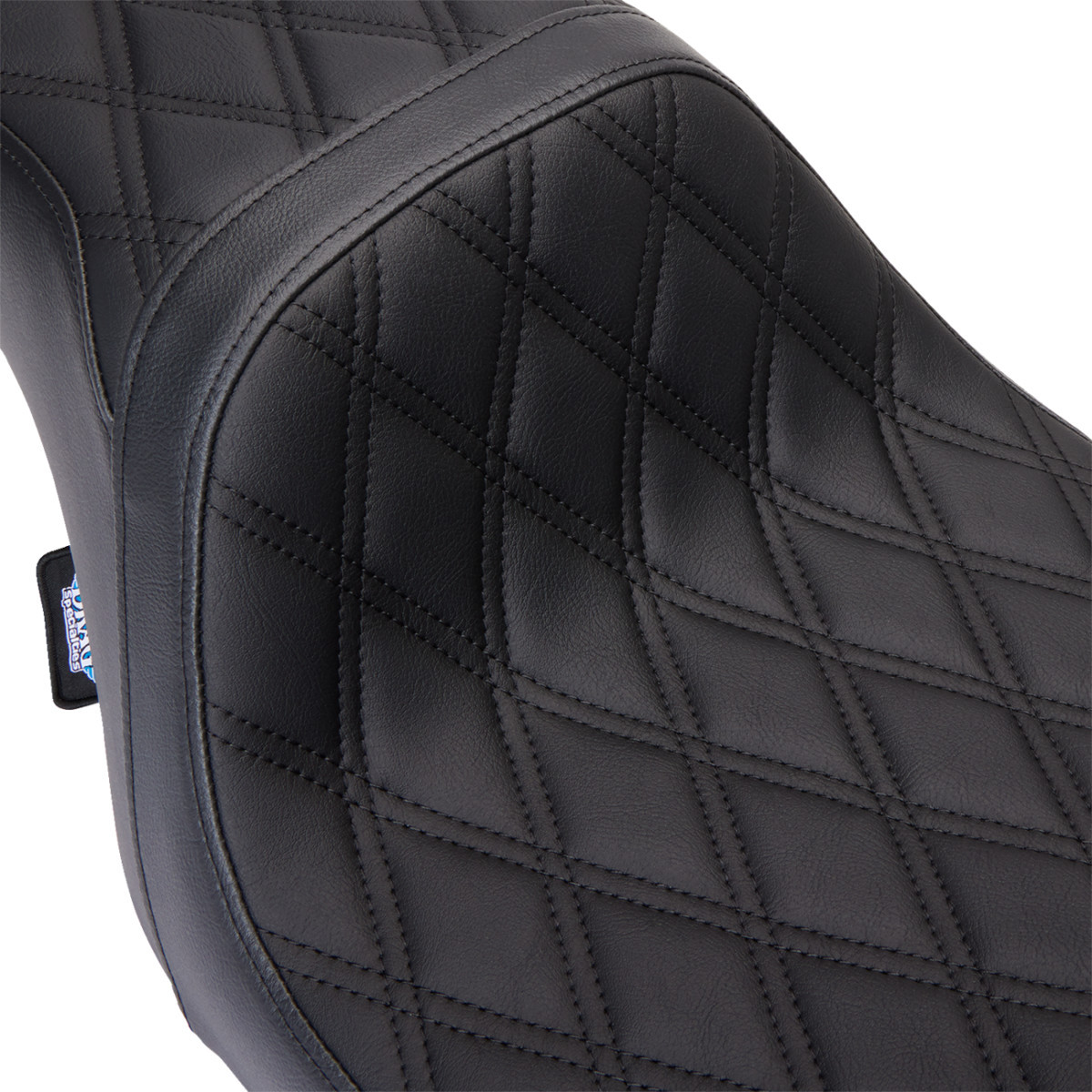 Drag Specialties Seats - Predator 1Up Seat - Vinyl - Double Diamond Black Stitch - FLH '08-'23