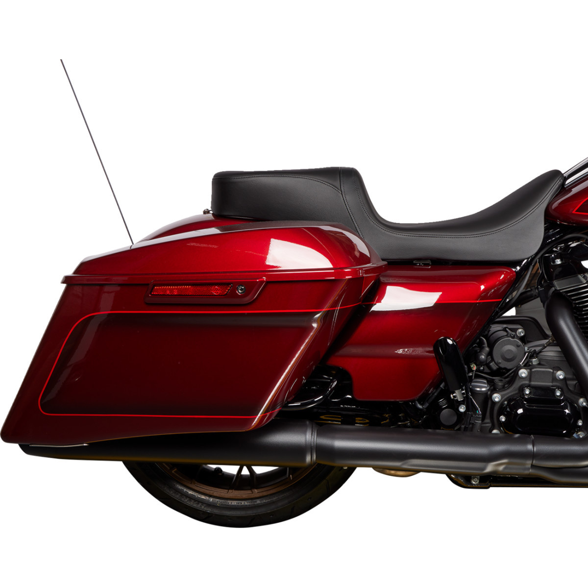 Drag Specialties Seats - Predator 2-Up Seat - Solar Leather - Black - Smooth - w/o Backrest - FL '08-'23