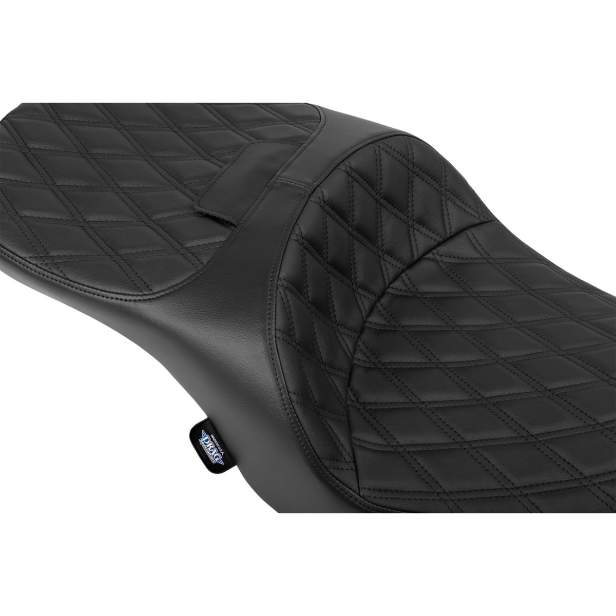 Drag Specialties Seats - Freedom Seat - Black - Vinyl - Black Double Diamond Stitch - FLT/FLH '23-'25