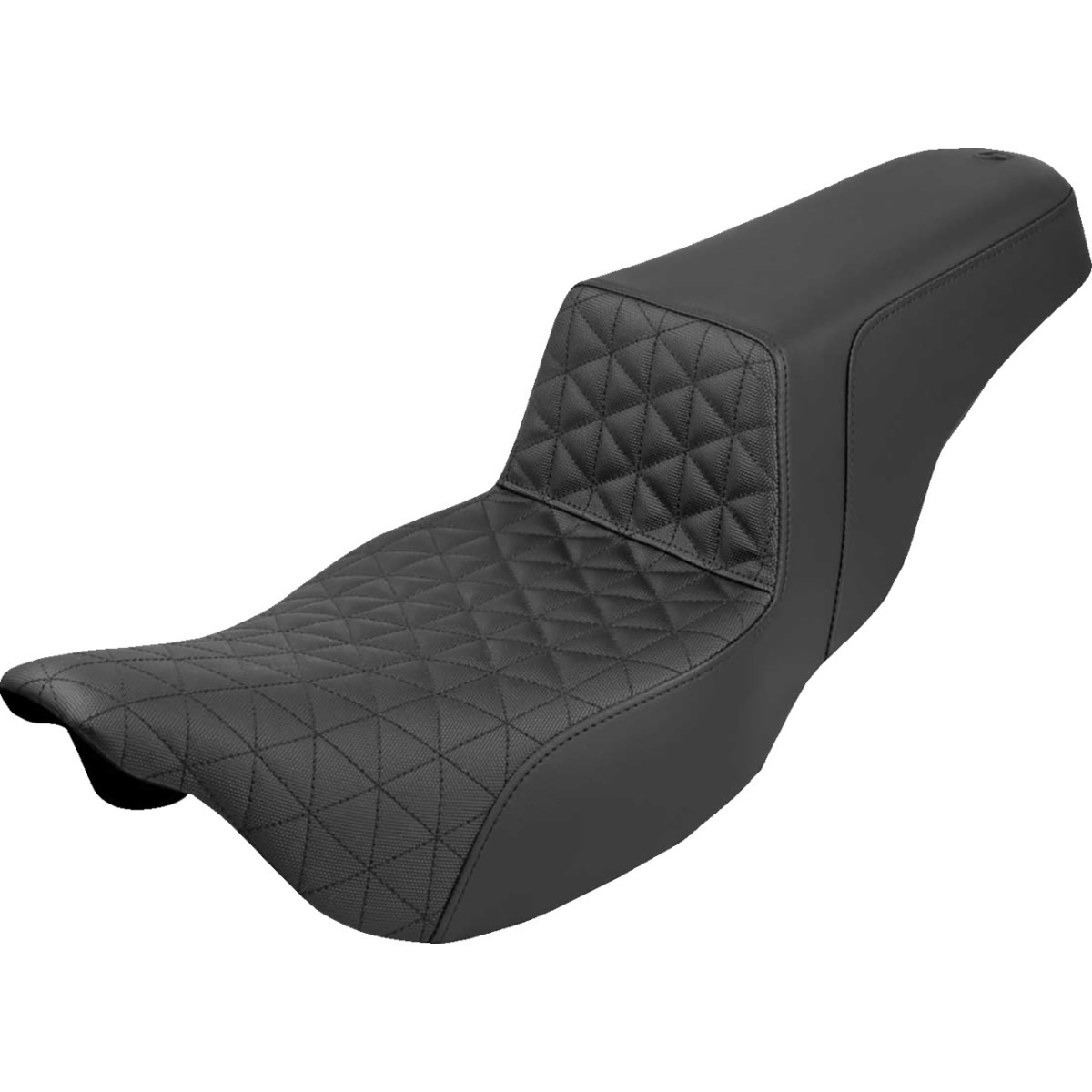 Saddlemen #808-07B-180 - Extended Reach Step-Up Seat - Tri-Gripper - Black - FLH/FLT '08-'24