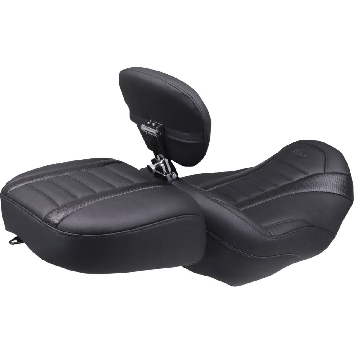 Mustang #88420 - Deluxe Passenger Seat - Wide - Black Stitch - FLT/FLH '23-'25