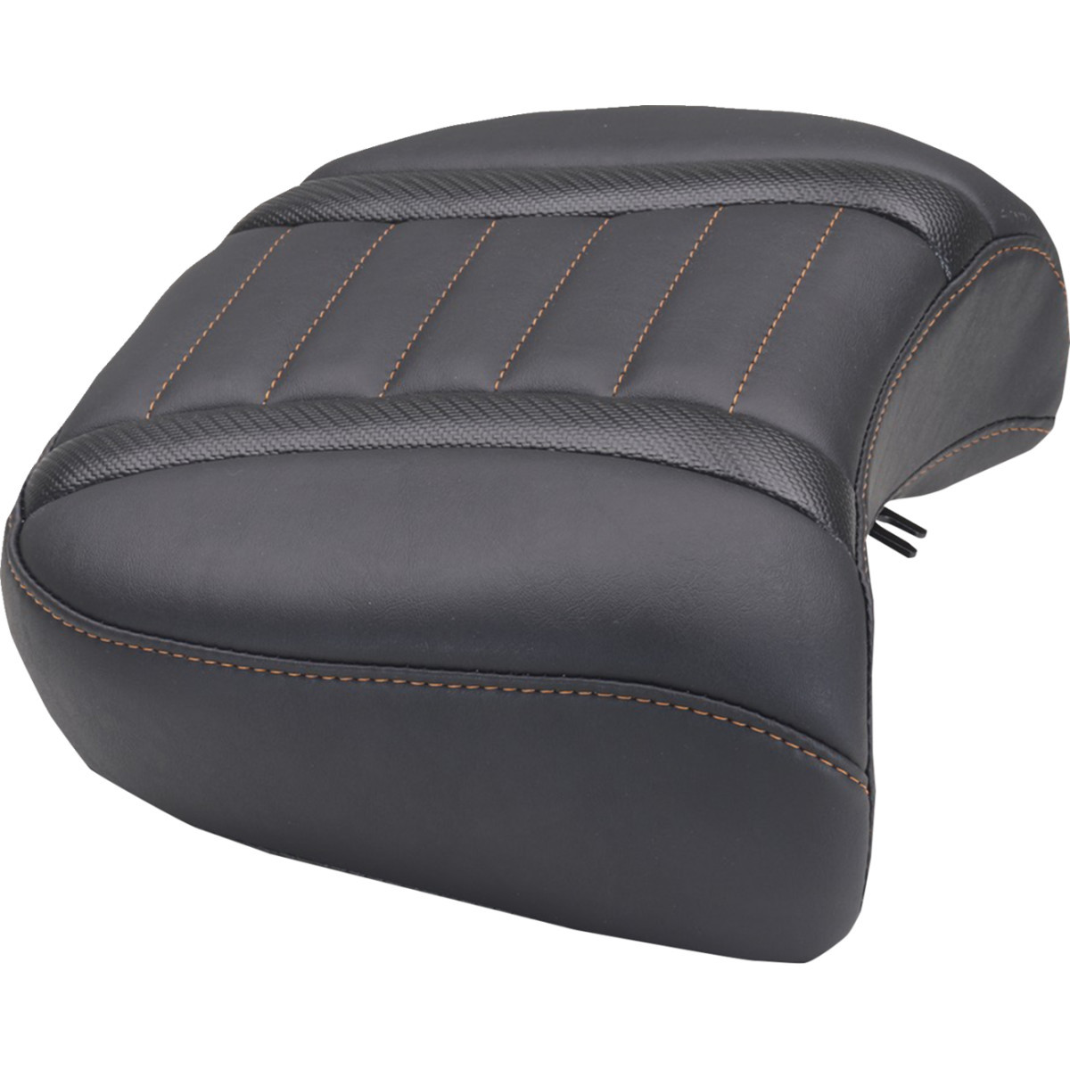 Mustang #88420MO - Deluxe Passenger Seat - Wide - Mandarin Orange Stitch - FLT/FLH '23-'25