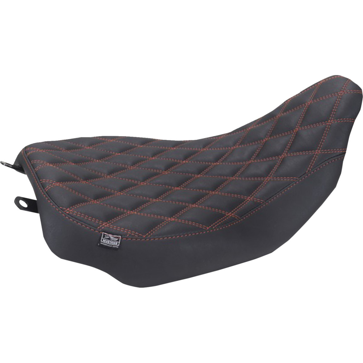 Mustang #88020AB - Runaround™ Solo Seat - Double Diamond - American Beauty Stitch - FLT/FLH '23-'26