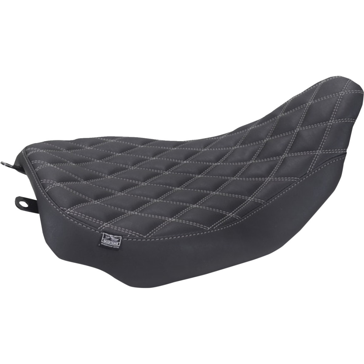 Mustang #88020GM - Runaround™ Solo Seat - Double Diamond - Gun Metal Gray Stitch - FLT/FLH '23-'26