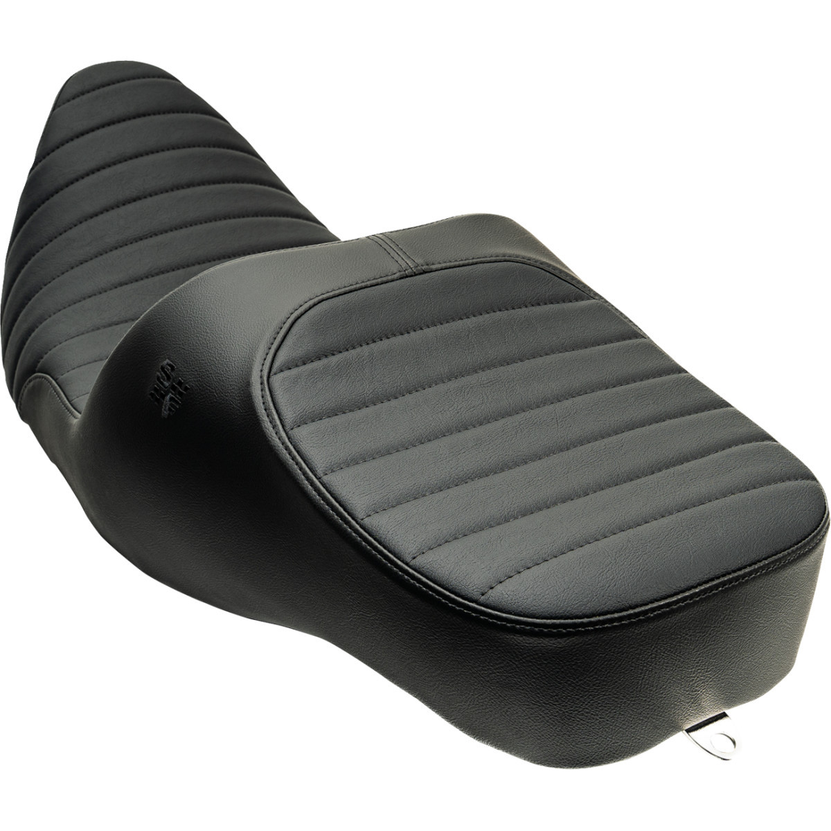 Slyfox #4723A - Chariot Seat - Black Classic Stitch - Black Logo - FLH/FLT '09-'23.5