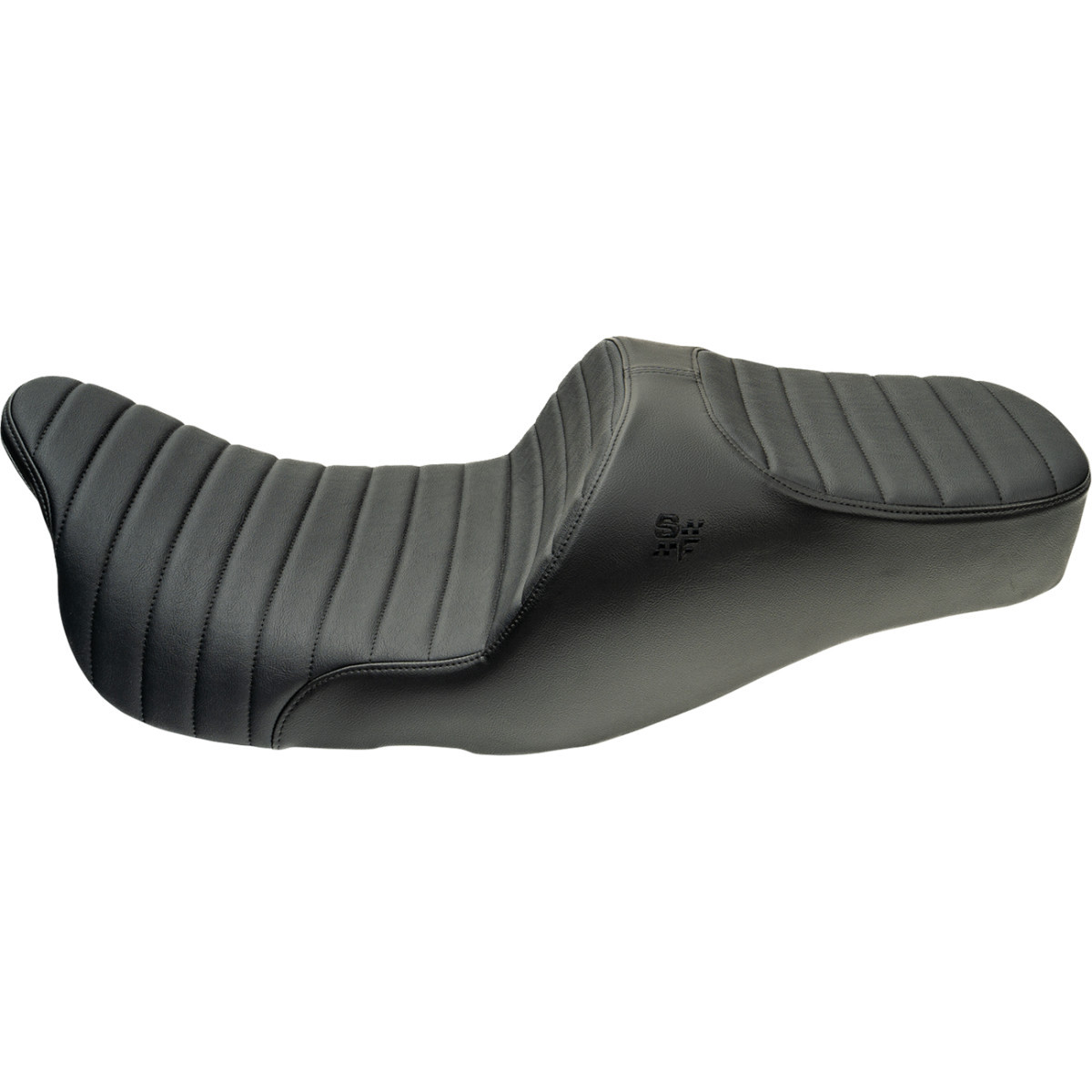 Slyfox #4723A - Chariot Seat - Black Classic Stitch - Black Logo - FLH/FLT '09-'23.5