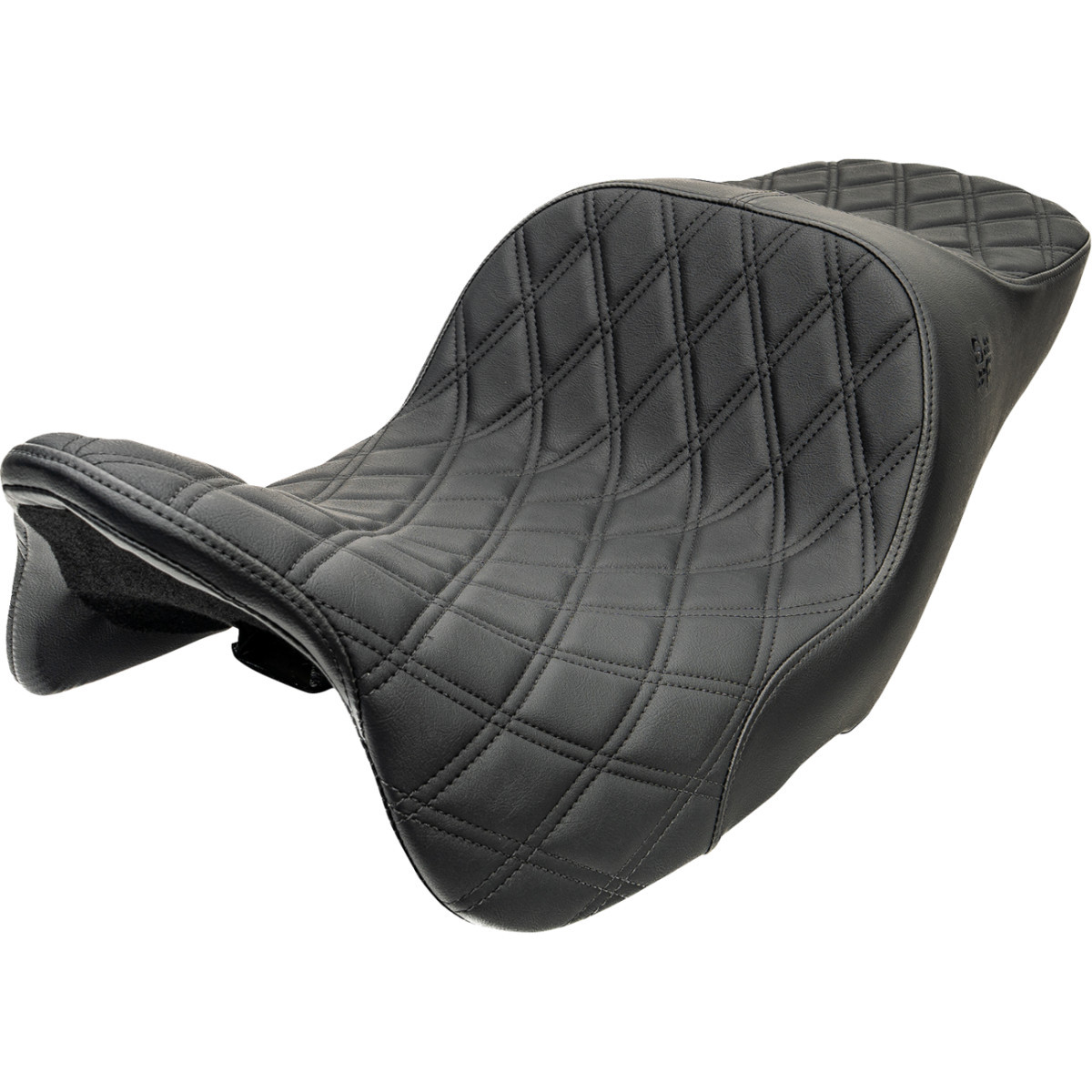 Slyfox #4723C - Chariot Seat - Black Double Diamond Stitch - Black Logo - FLH/FLT '09-'23.5
