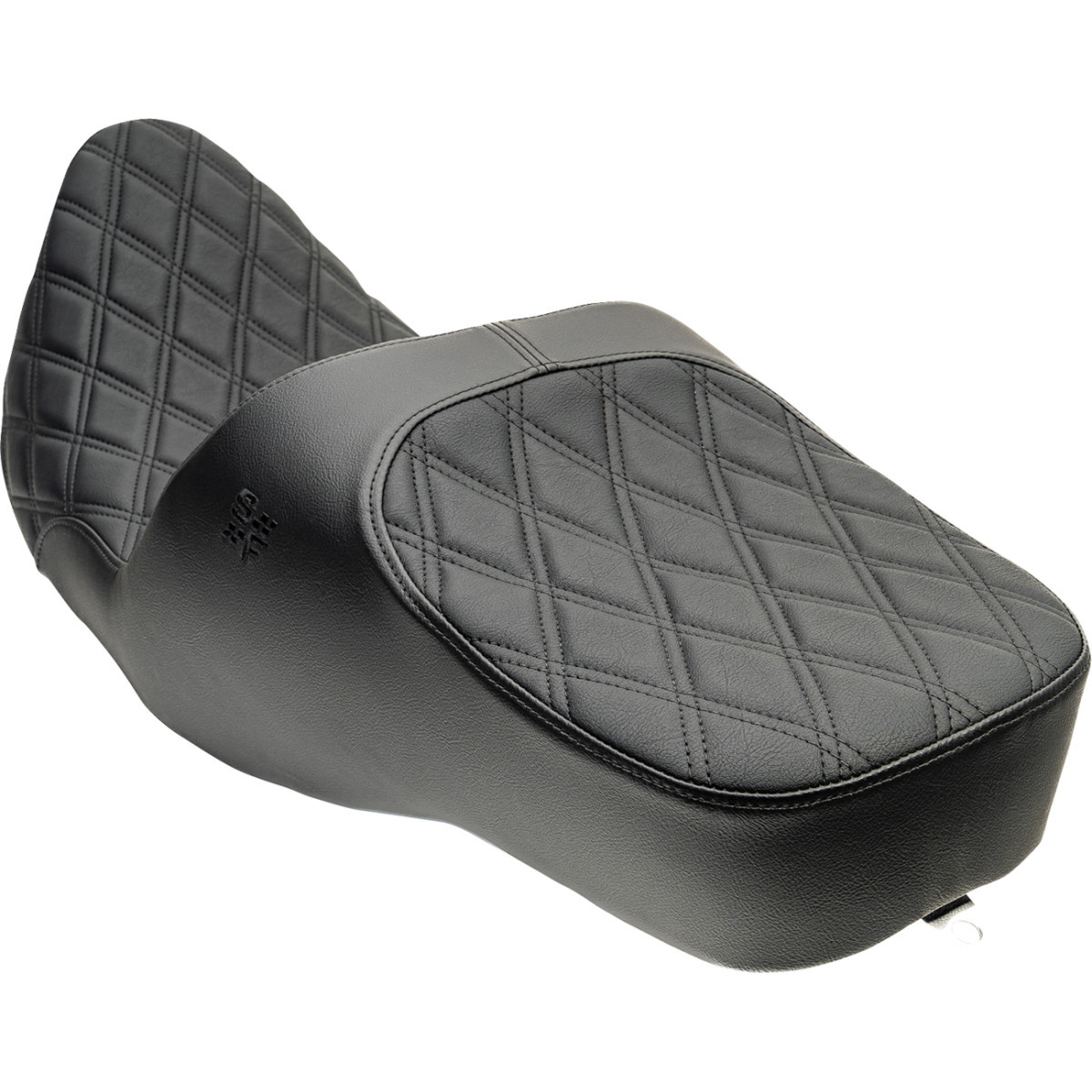 Slyfox #4723C - Chariot Seat - Black Double Diamond Stitch - Black Logo - FLH/FLT '09-'23.5