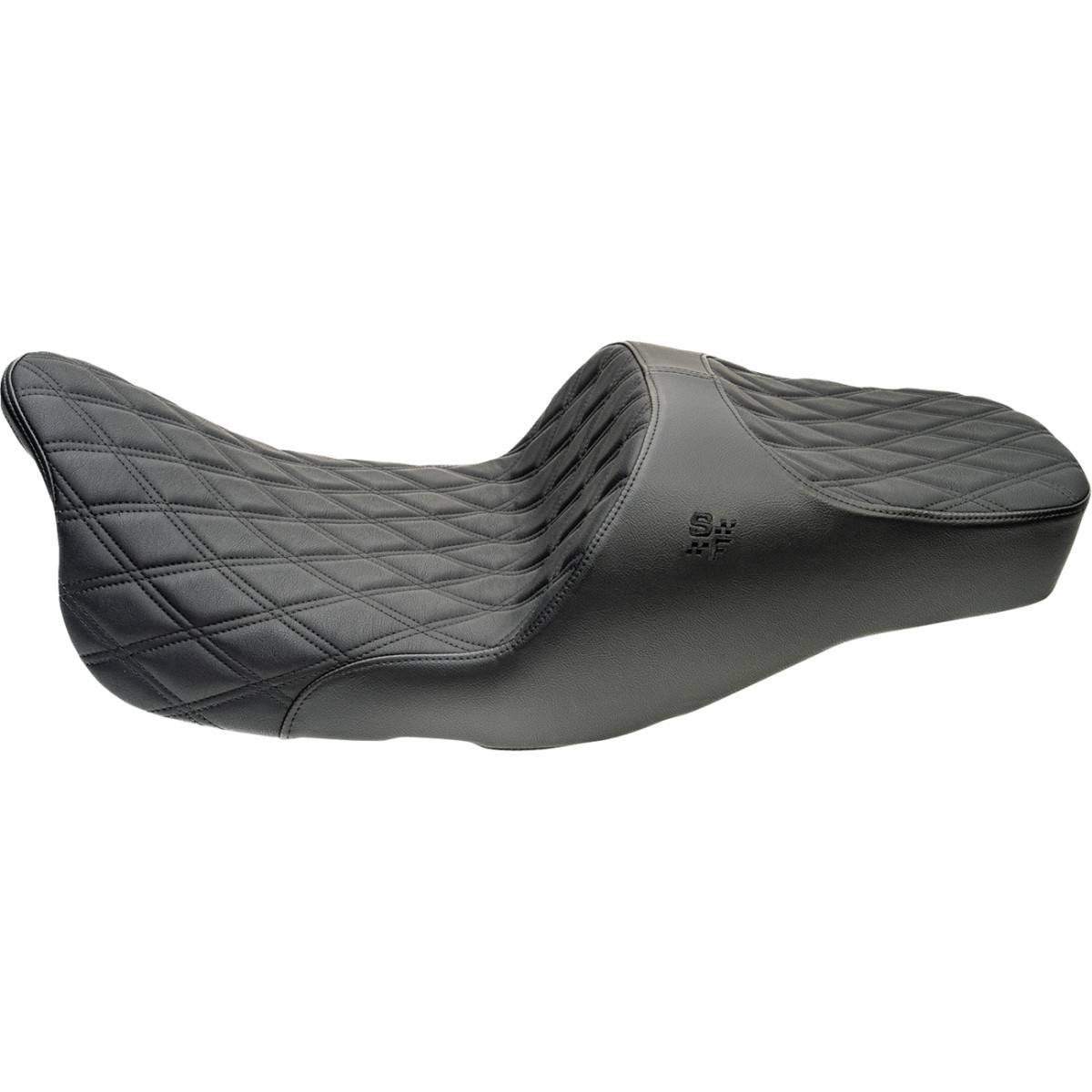 Slyfox #4723C - Chariot Seat - Black Double Diamond Stitch - Black Logo - FLH/FLT '09-'23.5
