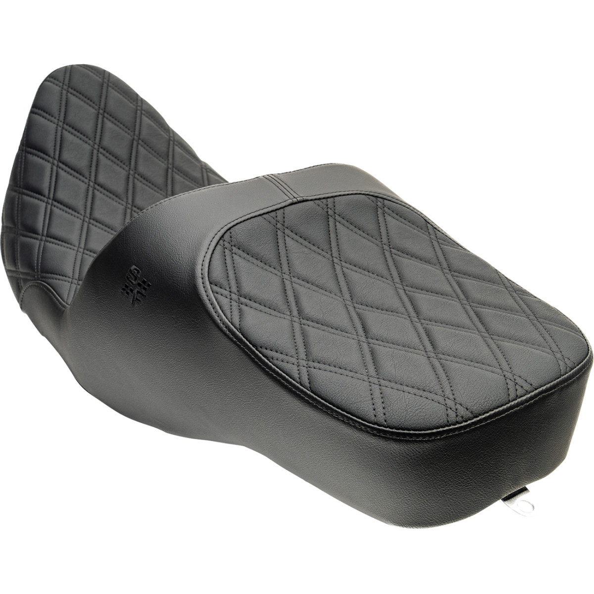 Slyfox #4729C - Chariot Seat - Black Double Diamond Stitch - Black Logo - FLH/FLT '23.5-'26