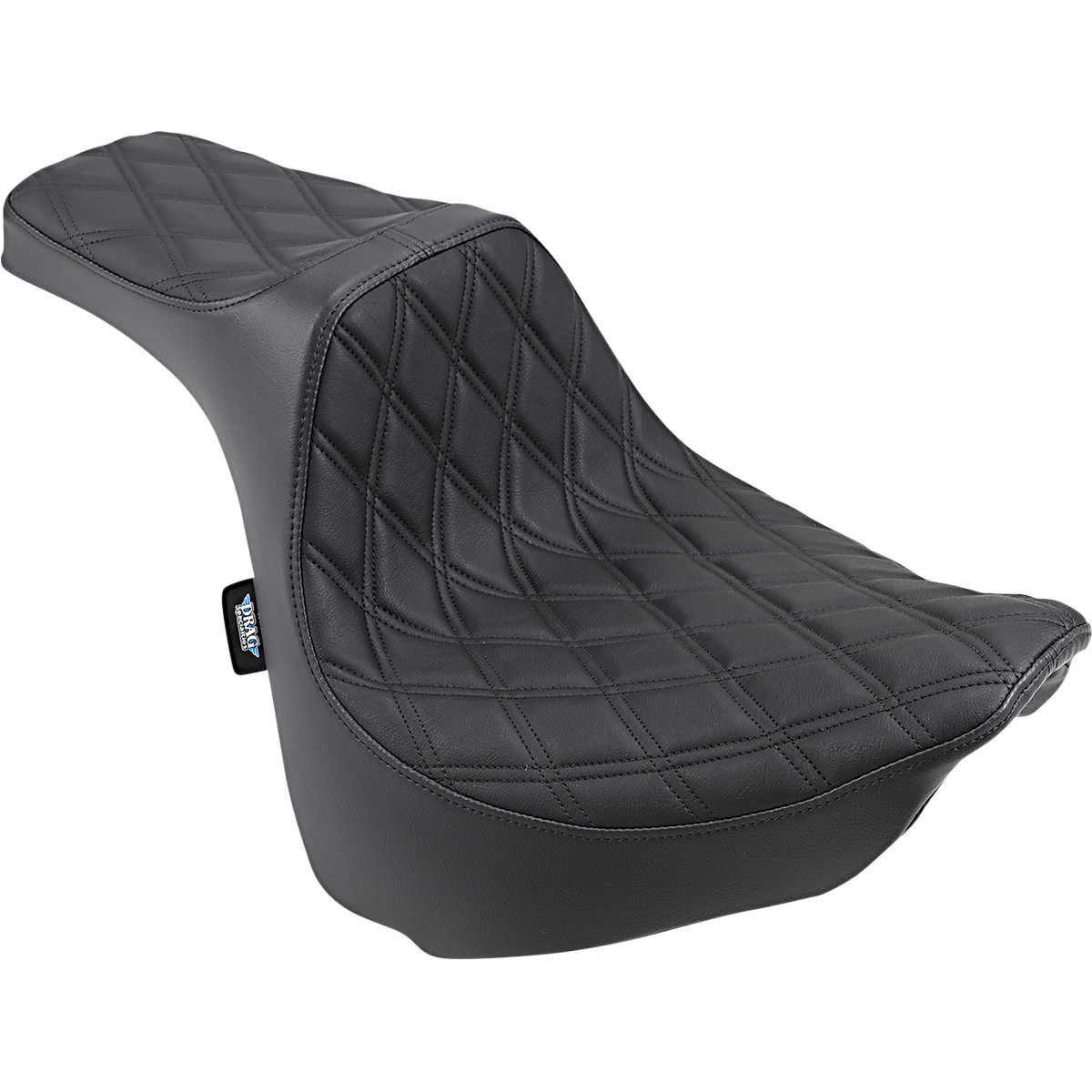 Drag Specialties Seats - Predator III Seat - Double Diamond - Black Stitched - FXFB/S '18-'23