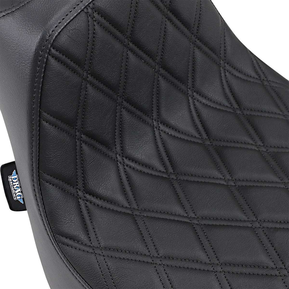Drag Specialties Seats - Predator III Seat - Double Diamond - Black Stitched - FXFB/S '18-'23