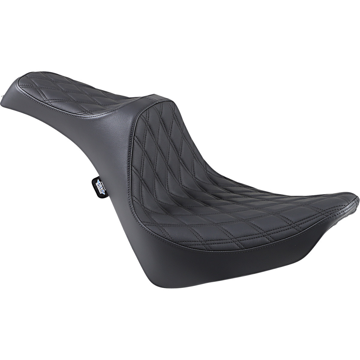 Drag Specialties Seats - Predator III Seat - Double Diamond - Black Stitching - FL/FX '18-'23