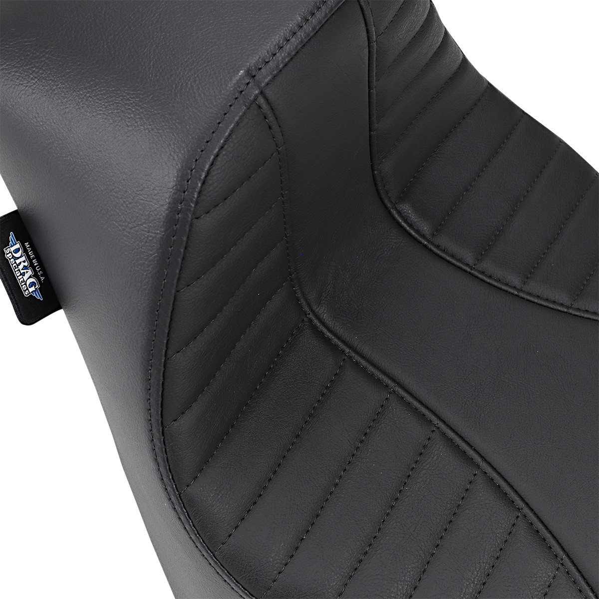 Drag Specialties Seats - EZ-Solo Seat - Scorpion Stitch - Vinyl - FL/FX '18-'22