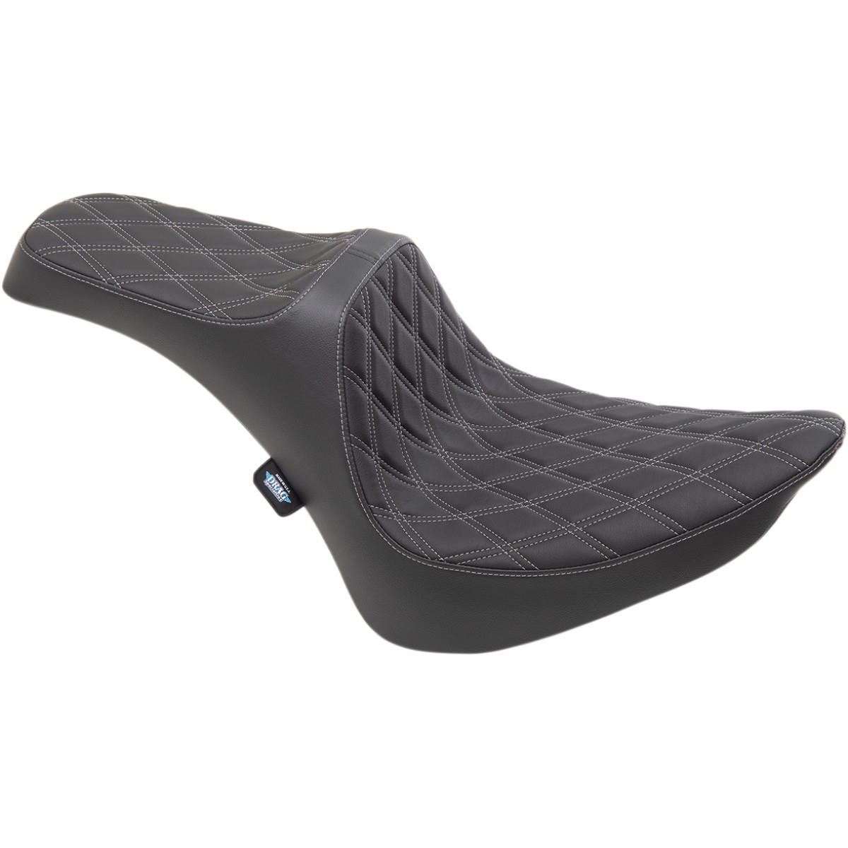 Drag Specialties Seats - Predator III Seat - Double Diamond - Silver Stitching - FXST/FLST '84-'99