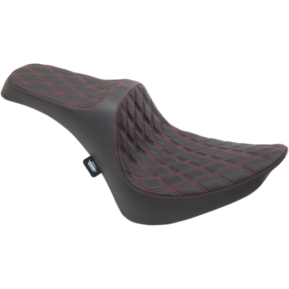 Drag Specialties Seats - Predator III Seat - Double Diamond - Red Stitching - FXST/FLST '84-'99