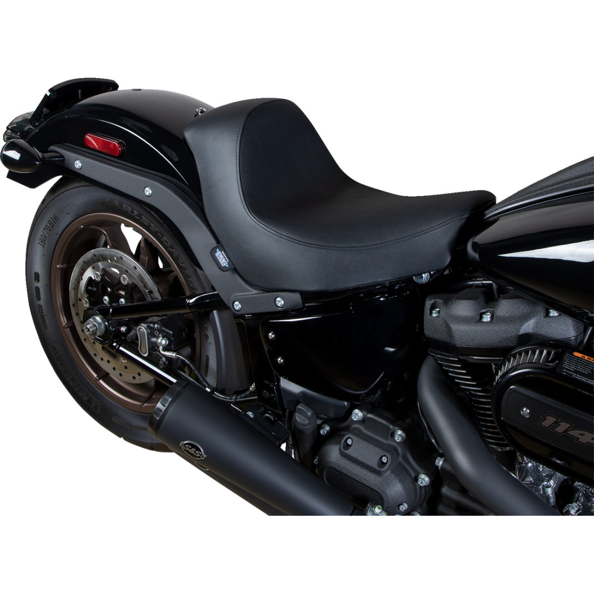 Drag Specialties Seats - Solo Seat - Black - Smooth - FL/FX '18-'23