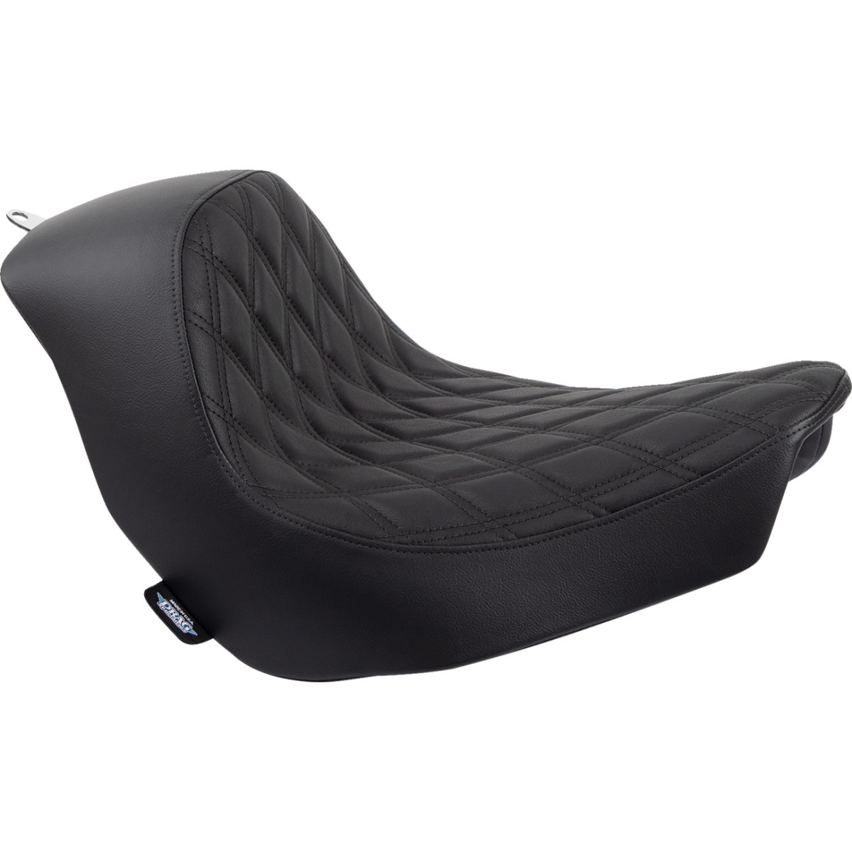 Drag Specialties Seats - Solo Seat - Double Diamond - Black Stitching - FL/FX '18-'23