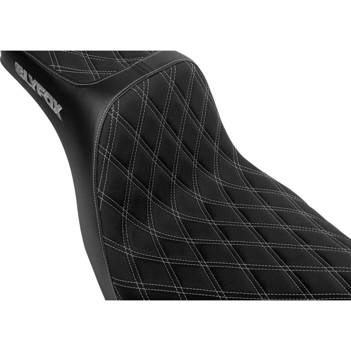 Slyfox #4701D-SlyFox - High Noon Seat - Double Diamond - Silver Logo - Silver Stitch - FL/FX '18-'25