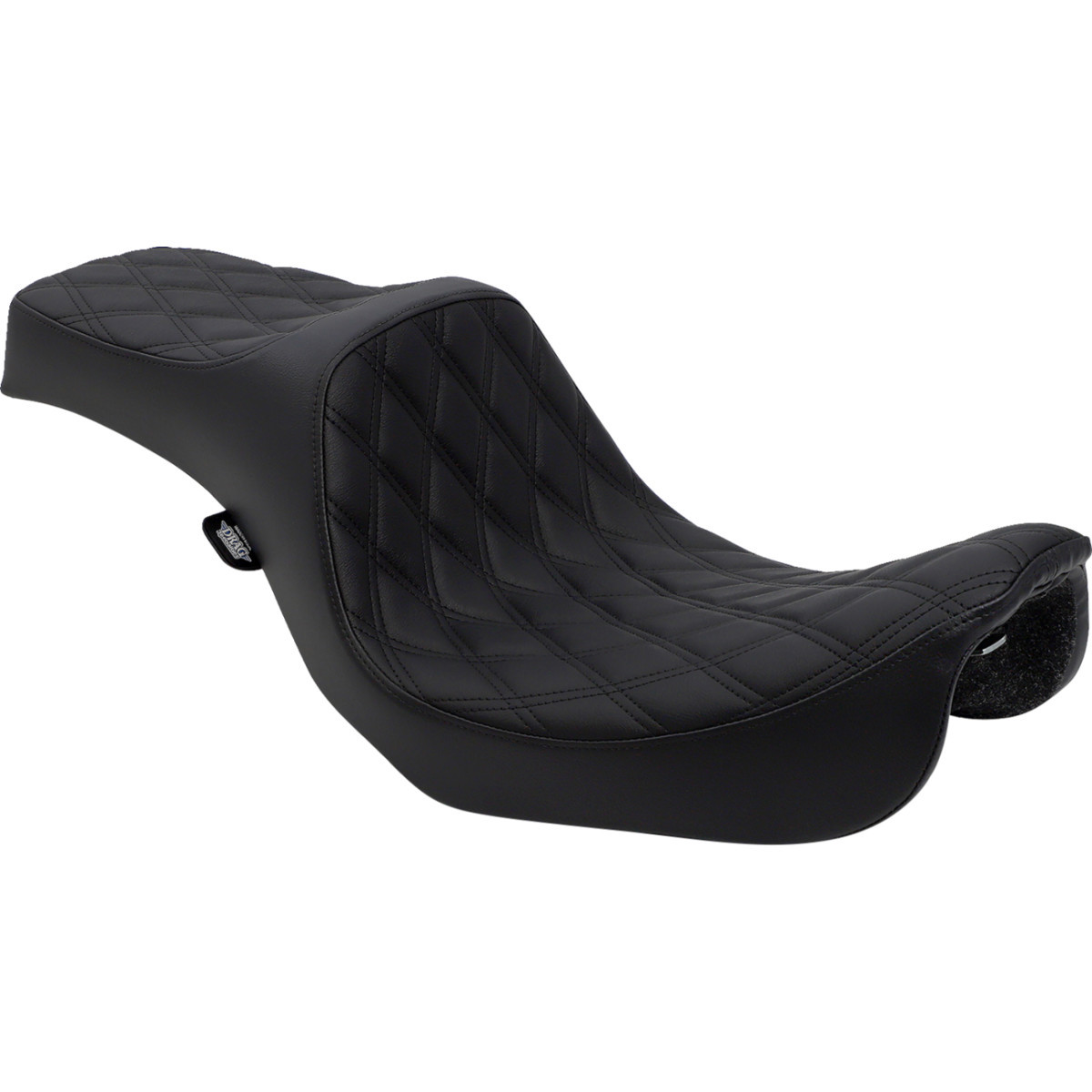Drag Specialties Seats - Predator III Seat - Double Diamond - Black Stitching - FXD/FLD '06-'17