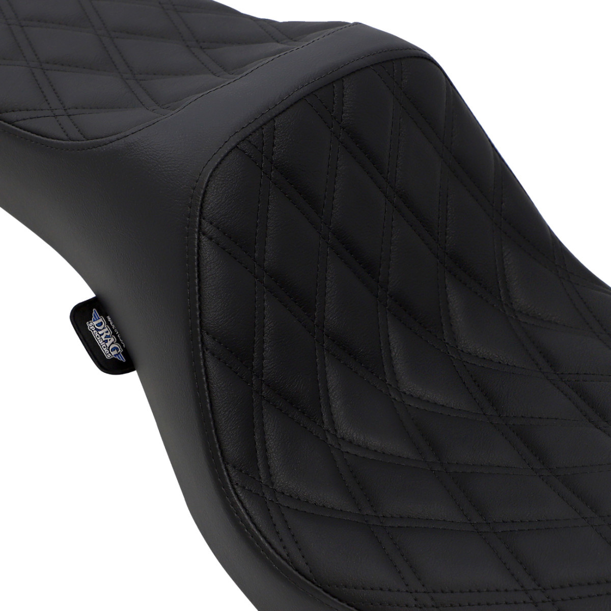 Drag Specialties Seats - Predator III Seat - Double Diamond - Black Stitching - FXD/FLD '06-'17