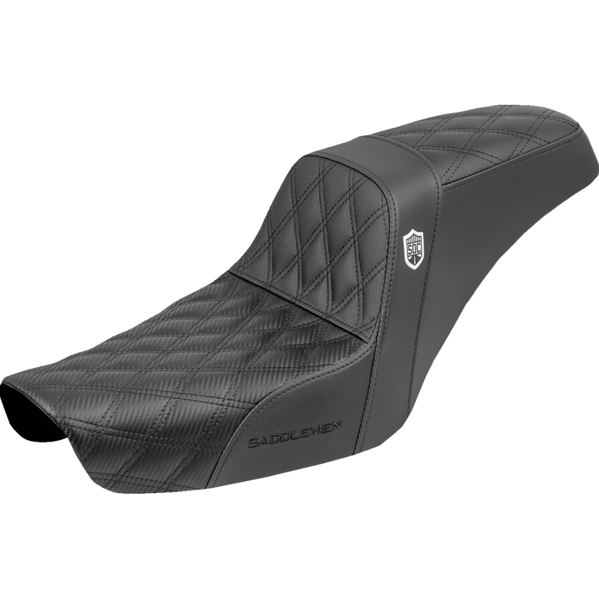 Saddlemen #SC89604D0 - Step-Up Seat - Gripper - Black - Dyna '96-'03