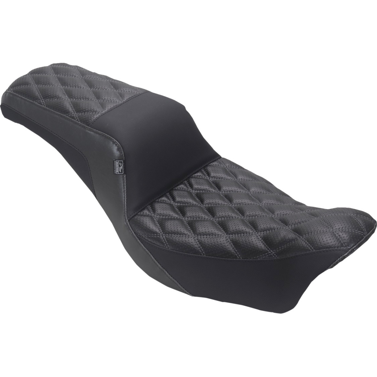 Mustang #78810GM - Squareback Seat - Double Diamond - Gray Stitch - Dyna '06-'17