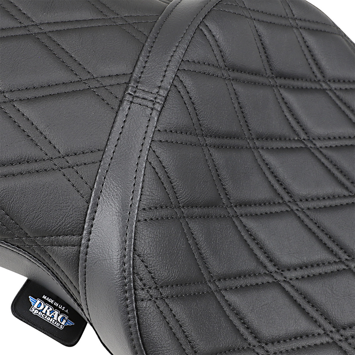 Drag Specialties Seats - Double Bucket Seat - Double Diamond Stitch - XL '10-'22