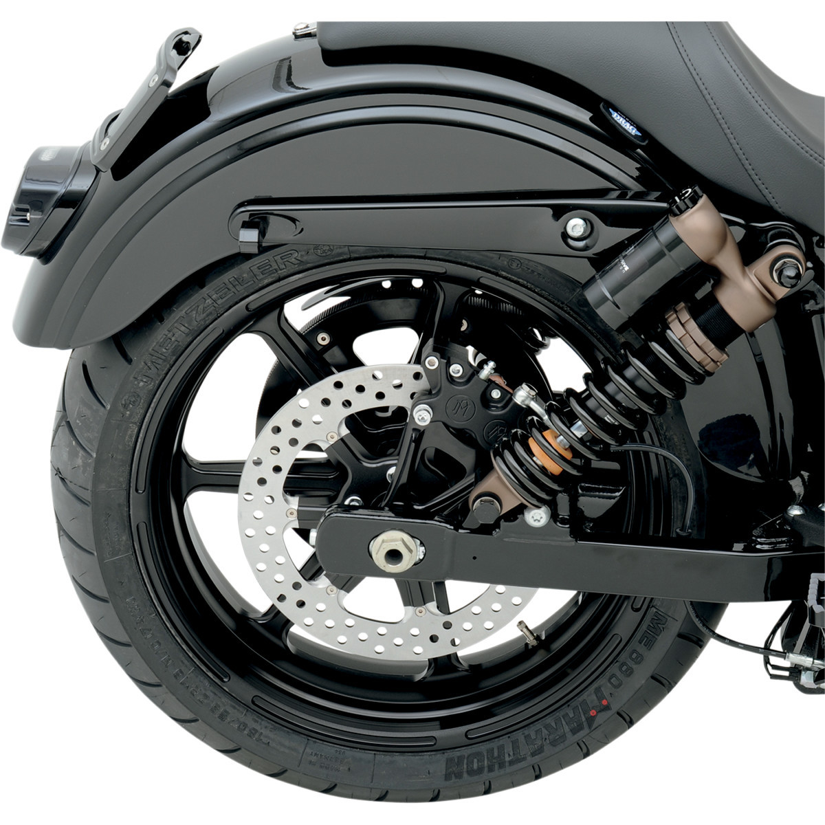 Performance Machine (PM) #1259-0052-SMB - 4-Piston Caliper - Rear - Black Ops™ - 08-17 FXD