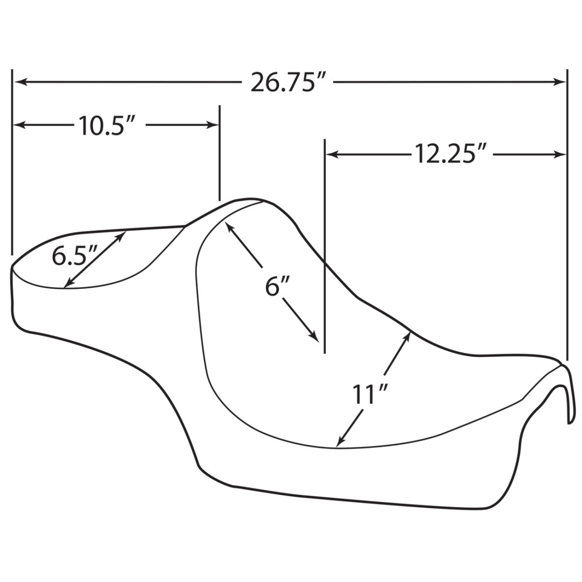 Drag Specialties Seats - Predator III Seat - Smooth - XL '04-'22