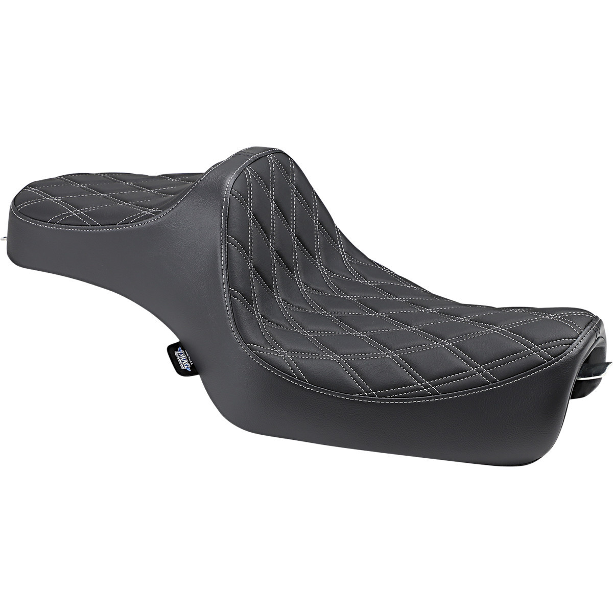 Drag Specialties Seats - Predator III Seat - Double Diamond - Silver Stitching - XL '04-'22