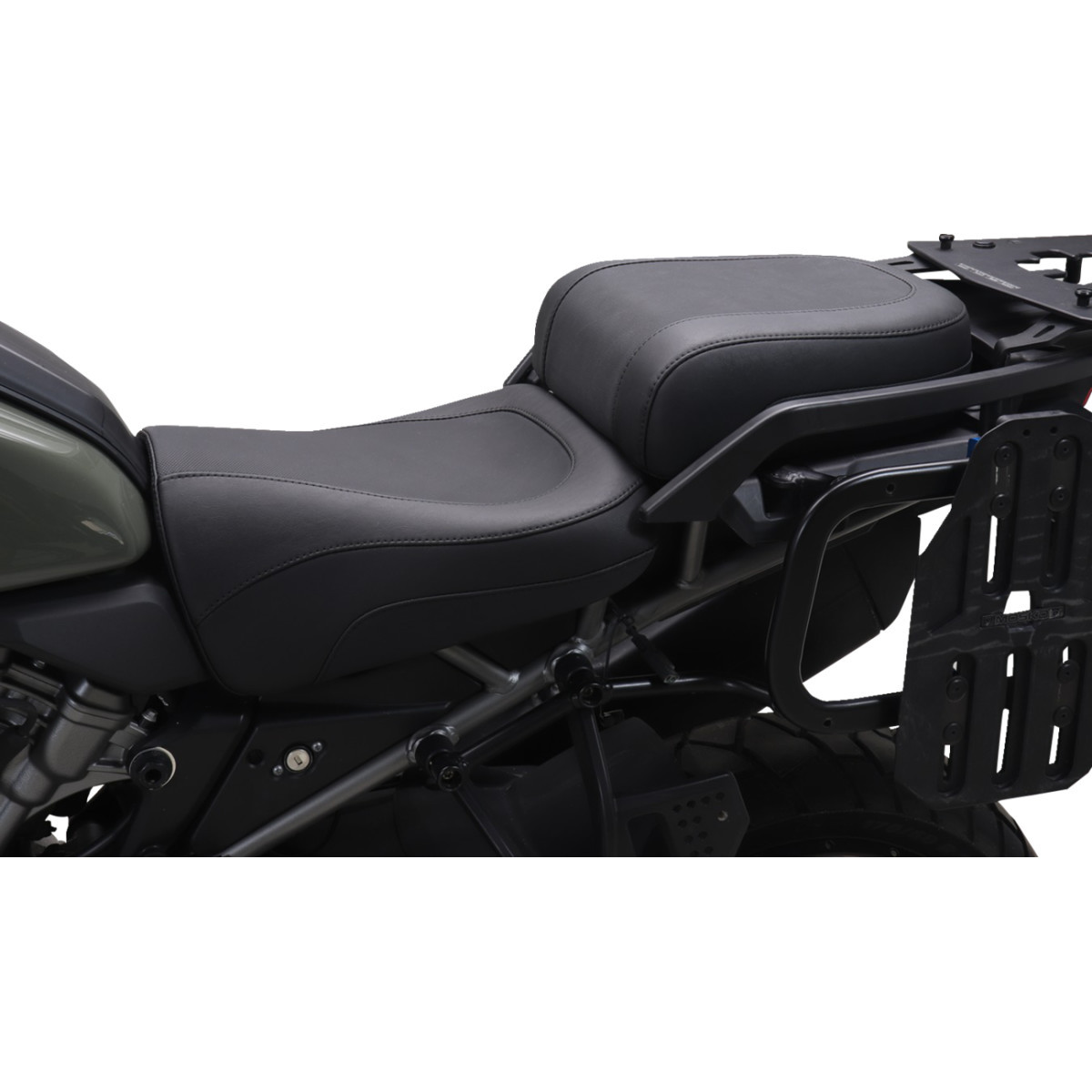 Mustang #84810 - Adventure Touring Seat - Vinyl - Black - Pan America '21-'25
