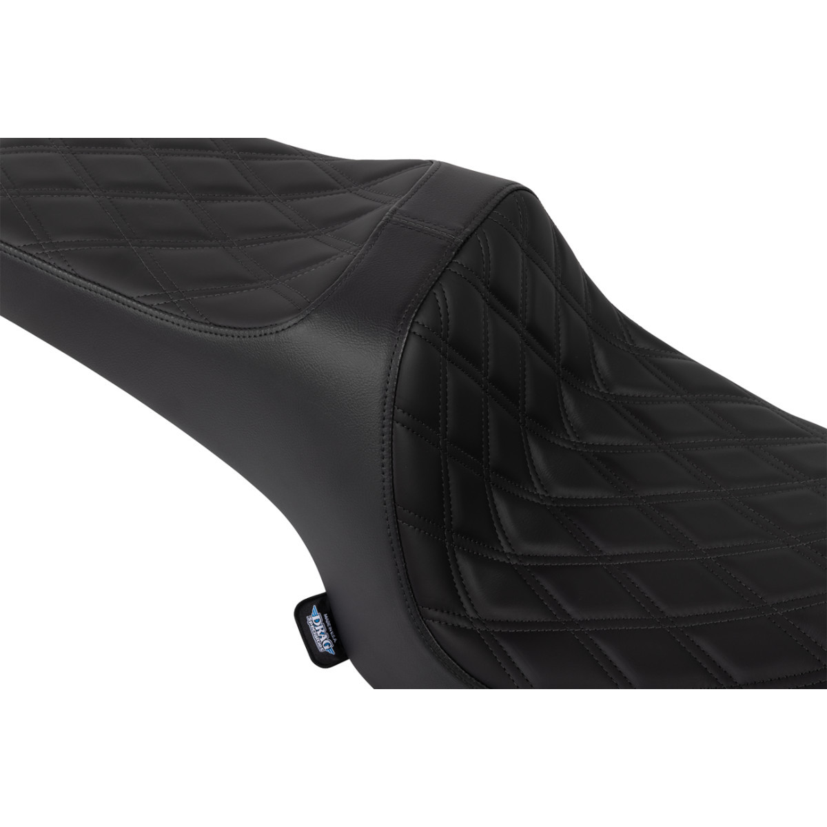Drag Specialties Seats - Predator III Seat - Solar Leather - Double Diamond - Black Stitch - Challenger '20-'25