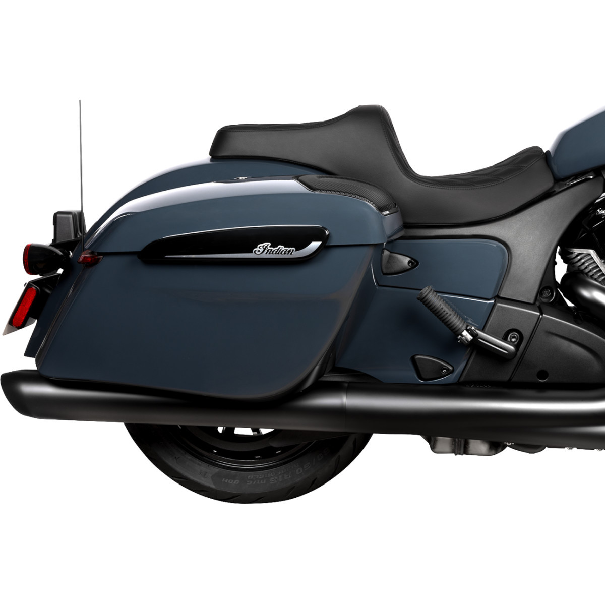 Drag Specialties Seats - Predator III Seat - Solar Leather - Double Diamond - Black Stitch - Challenger '20-'25