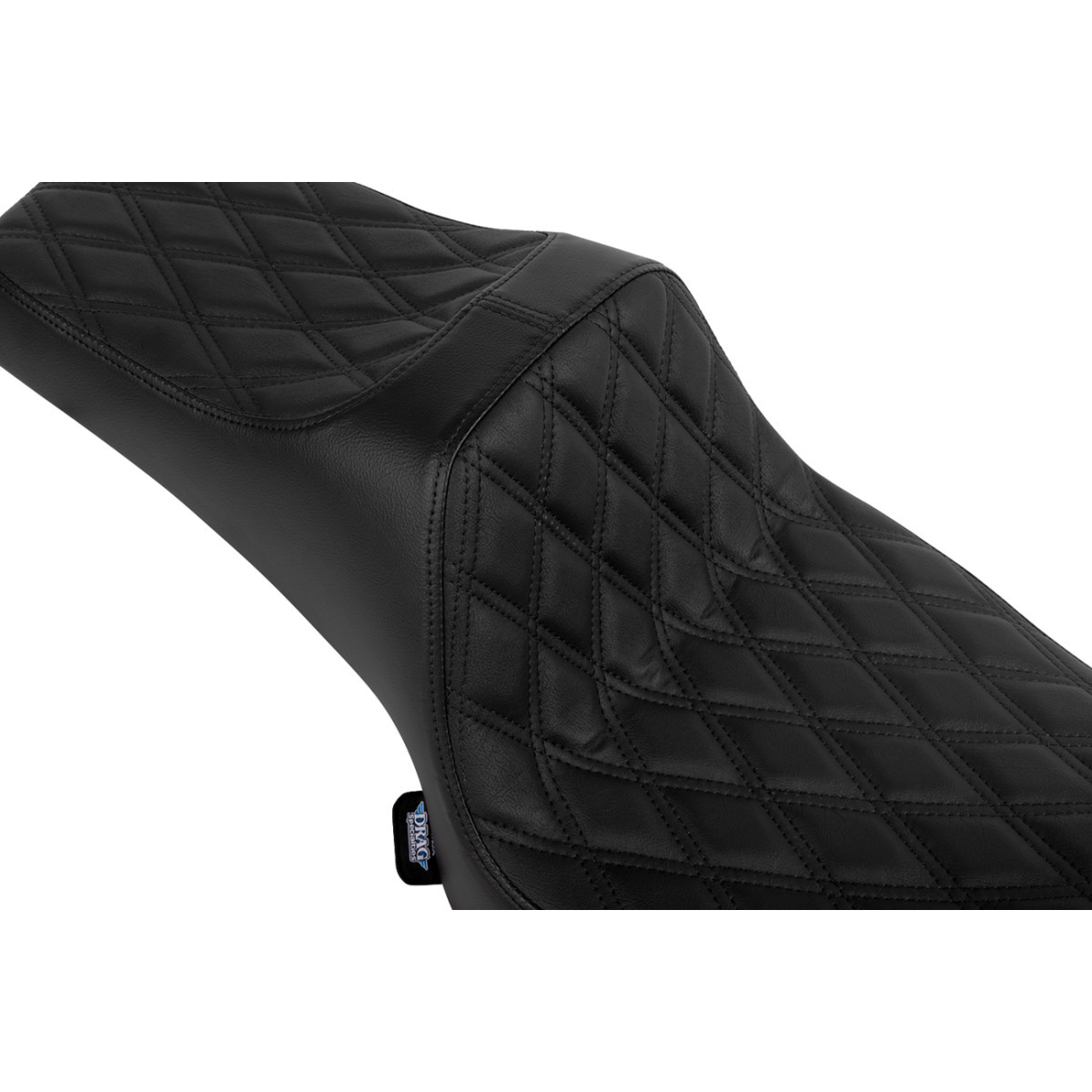 Drag Specialties Seats - Predator III 2-Up Seat - Vinyl - Double Diamond - Black Stitch - Chieftain '25/Challenger '20-'25